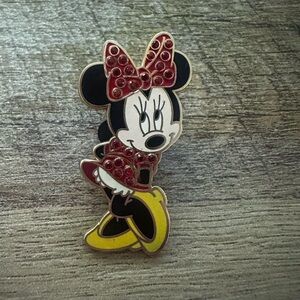 Disney Minnie Mouse Pin with Red Bow and Yellow Shoes